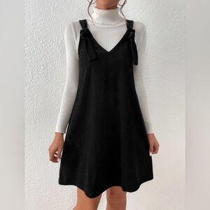 SHEIN Sleeveless Dress for Women Solid Corduroy Dress Without Top Size S